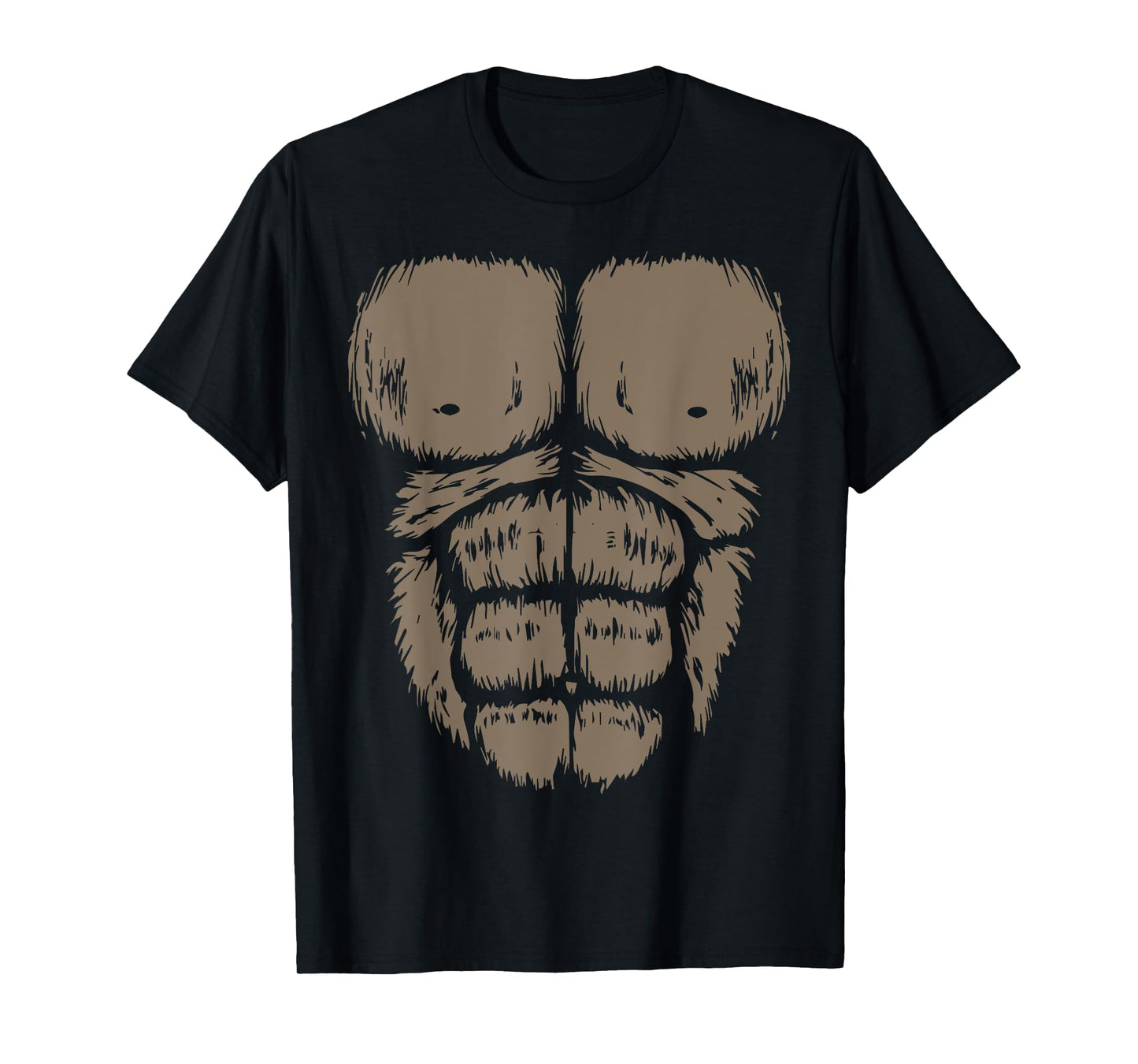 Gorilla Monkey Belly Chest Costume DIY Halloween Matching T-Shirt