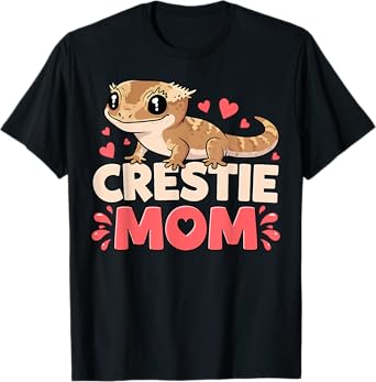 Crestie Mom Crested Gecko Reptile Lover Mothers Day Family T-Shirt