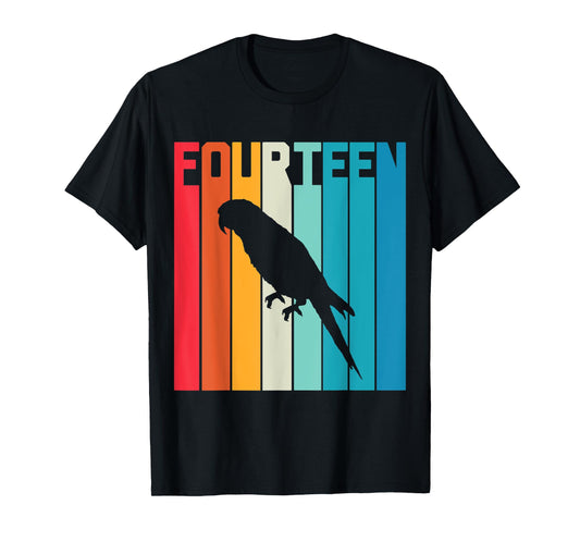 14 Year Old Budgie Parakeet Lover Birthday Cute 14th B-Day T-Shirt