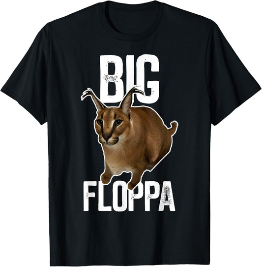 Big Floppa Caracal Cat Meme T-Shirt