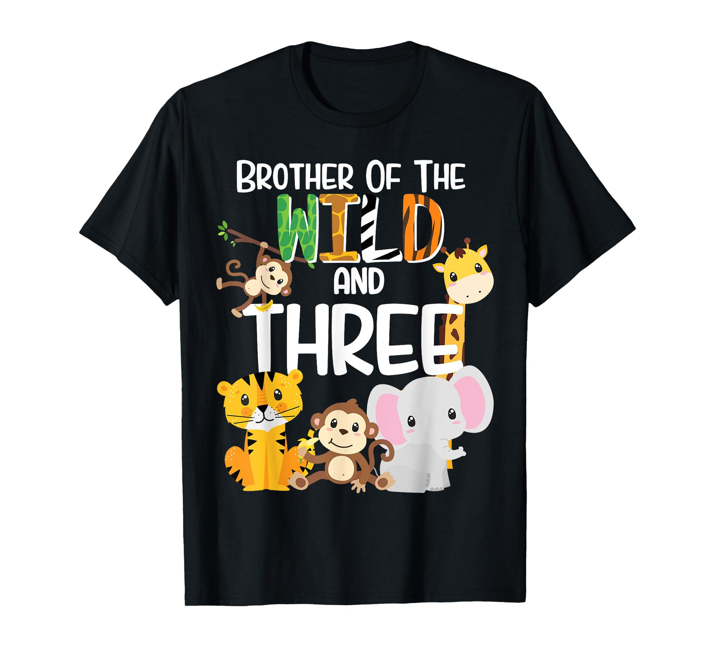 Brother of the Wild and 3 Zoo Theme Birthday Safari Jungle T-Shirt