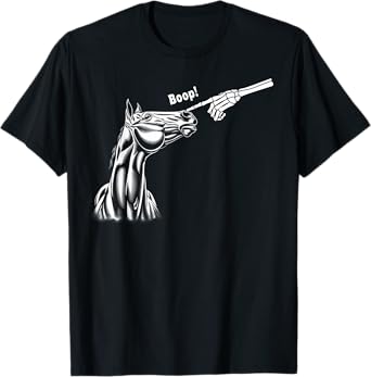 Boop Horse Skeleton Halloween Funny Horse T-Shirt