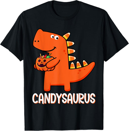 T-Rex Candysaurus Candy Corn Dinosaur Halloween Toddler Kid T-Shirt