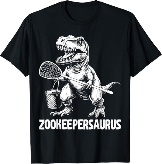 Funny Zookeepersaurus Zookeeper Dinosaur Humor T-Shirt