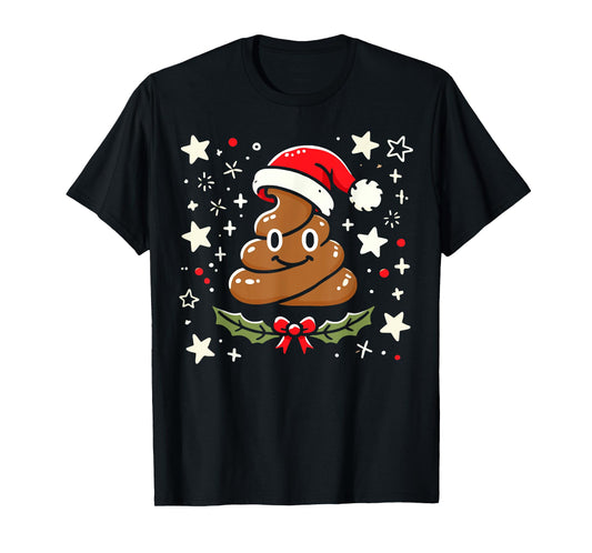 Women Pajamas Christmas Poop Xmas Funny Poop Gag Adult T-Shirt