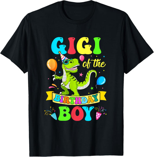 Gigi Of The Birthday Boy T-Rex Dinosaur Birthday Party T-Shirt