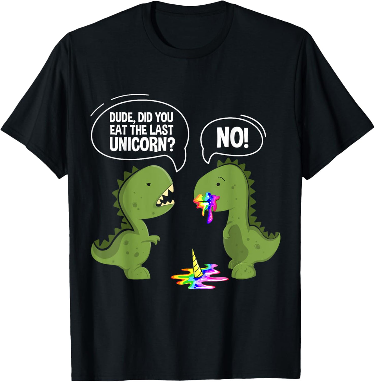 Funny Dinosaur Unicorn Tees Dude Did You Eat The Last Unicorn T-Shirt Black Unisex-Kids T-Shirt