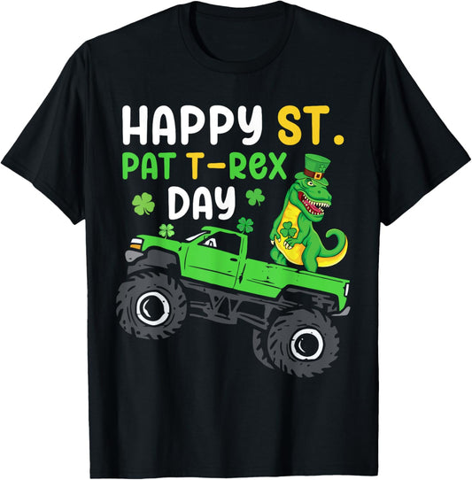 Happy St Pat Trex Day Kids Boy Toddler St Patrick's Day Trex T-Shirt