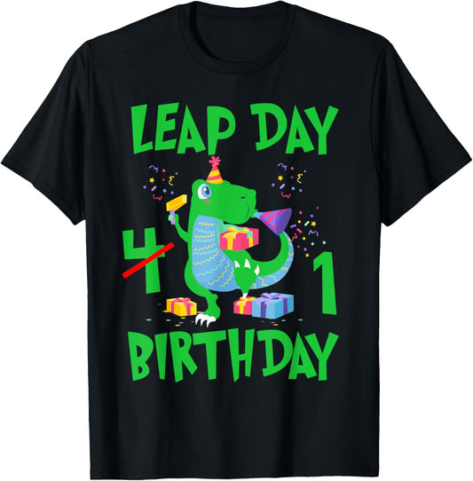 Leap Day Leap Year 1st Birthday Dinosaur Gift T-Shirt