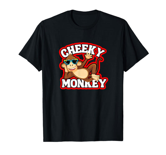 Cheeky Monkey Funny Monkeys Monkies Kids Boys Girls T-Shirt