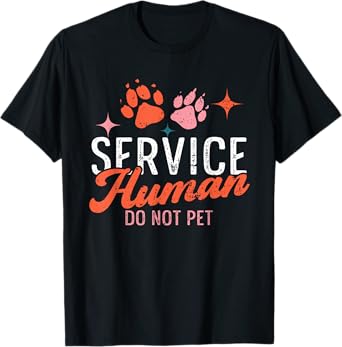 Funny Service Do Not Pet Emotional Support Human Dog Lover T-Shirt