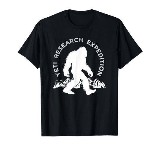 Yeti Research Expedition T-Shirt, Mountain Snowman Tee T-Shirt