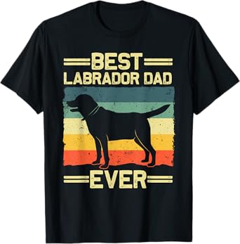 Labrador For Men Dad Black Lab Yellow Labrador Retriever T-Shirt