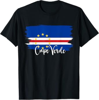 Cape Verde flag tshirt, Cape Verde map, Cape Verde for women T-Shirt