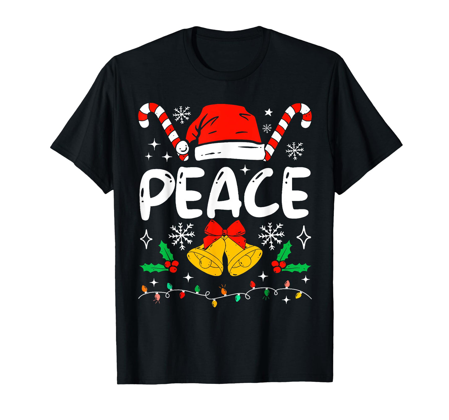 Peace Matching I Come In Peace Couples Santa Hat Christmas T-Shirt