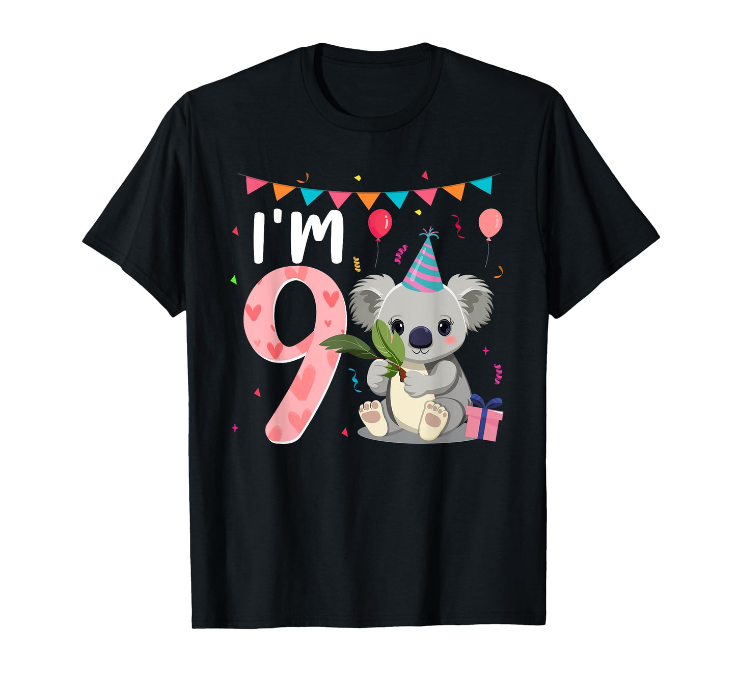 9th Birthday Girl Koala Bear 9 Year Old T-Shirt