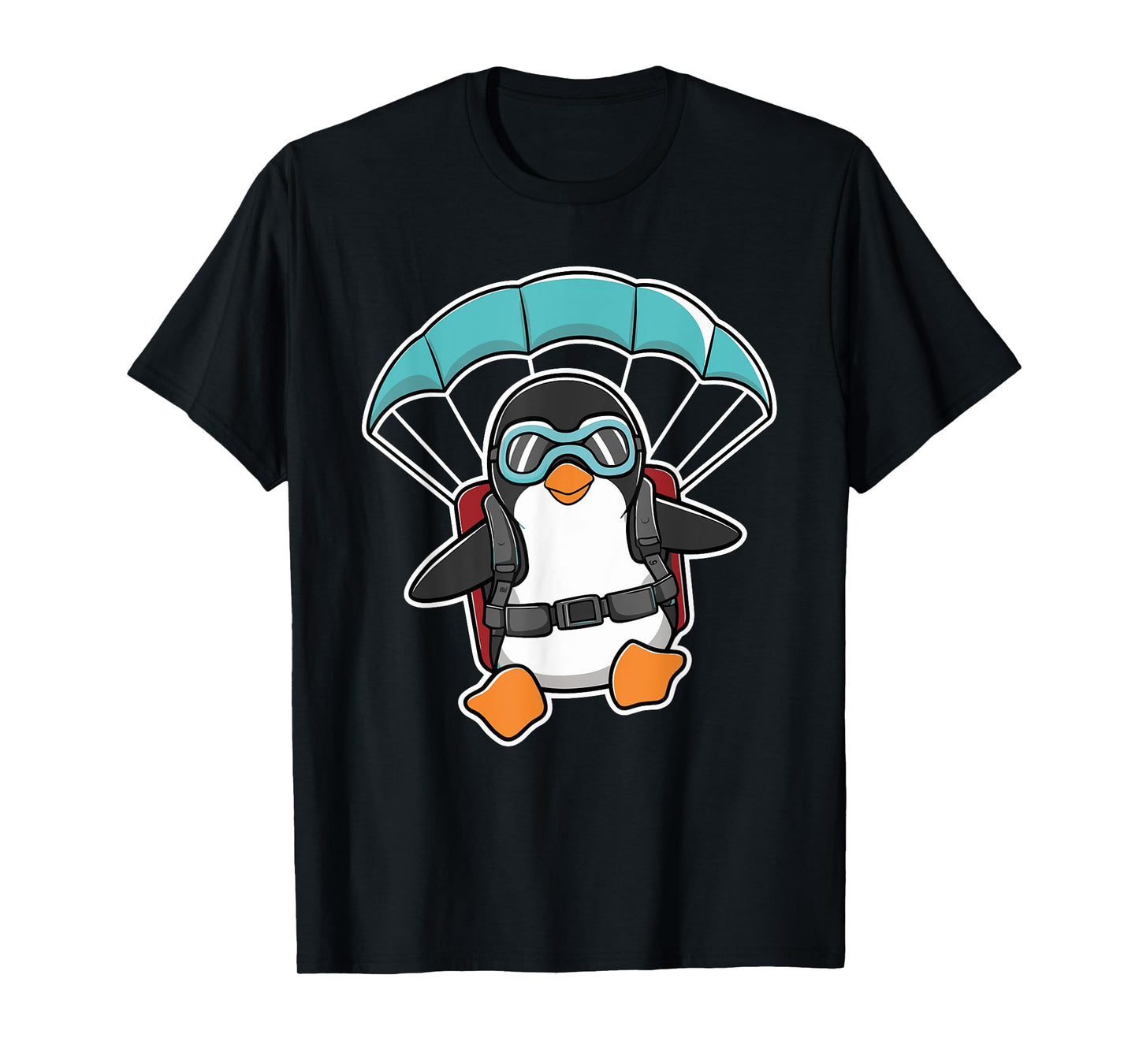 Paragliding Penguin Skydiving Parachute Skydiver T-Shirt