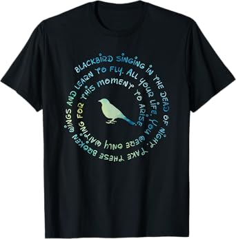 Blackbirds Singing In The Dead Of Night Vintage Funny Birds T-Shirt