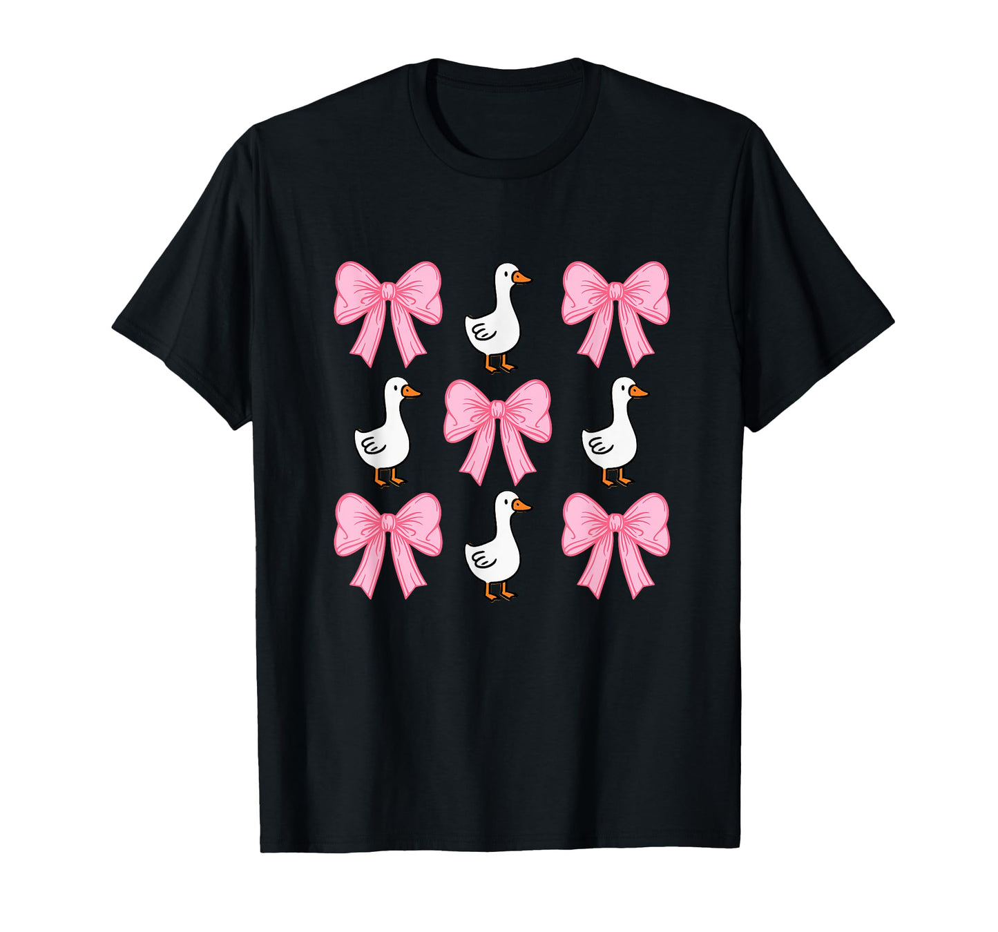 Cute Coquette Bow Goose Duck Fall Halloween Girl Women Gift T-Shirt