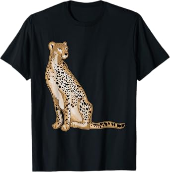 Cute Cheetah Lover Illustration Wild Cat Love Men Women Girls Kids T-Shirt