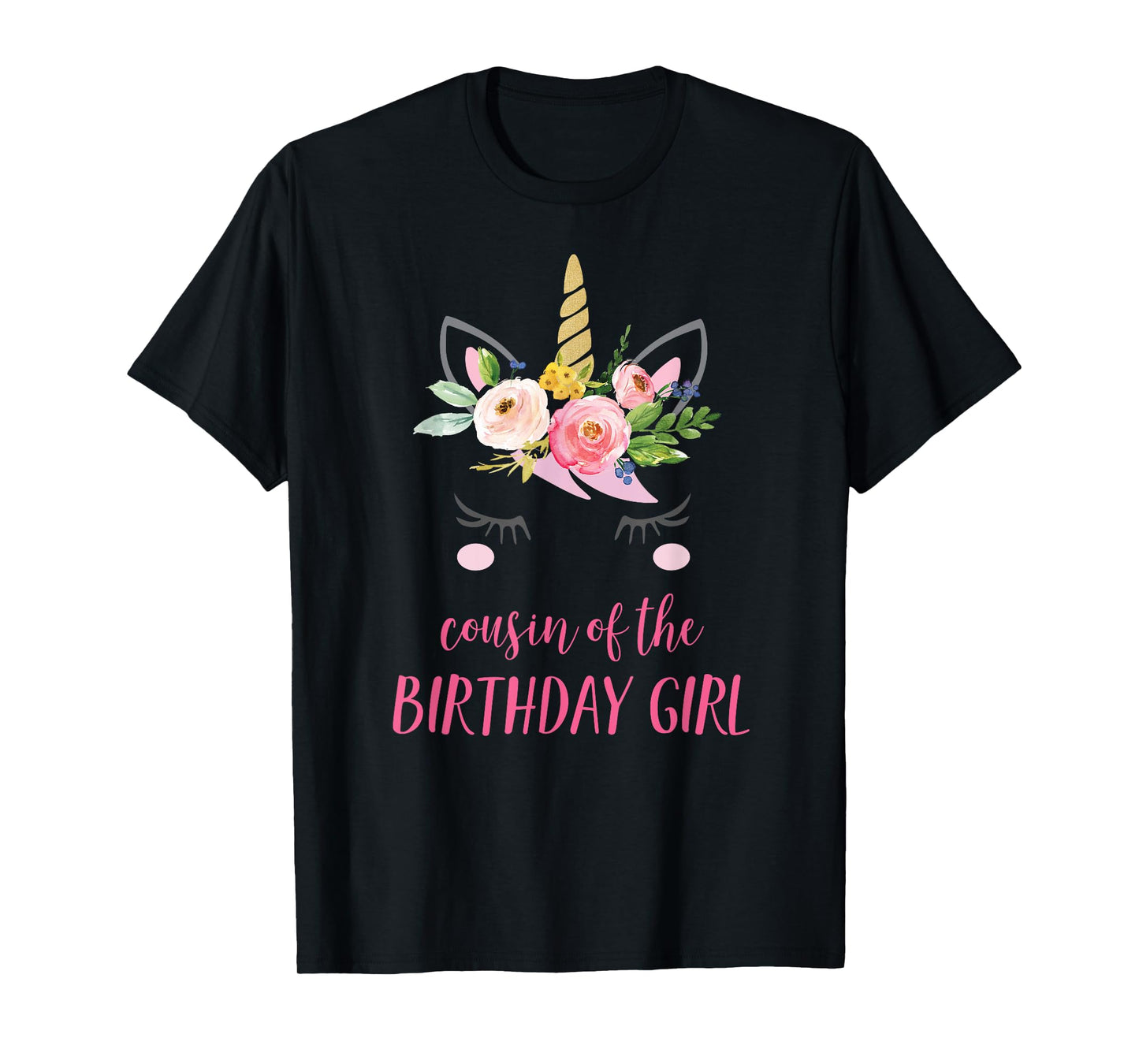 Cousin of the Birthday Girl Matching Shirt, Unicorn Cousin T-Shirt