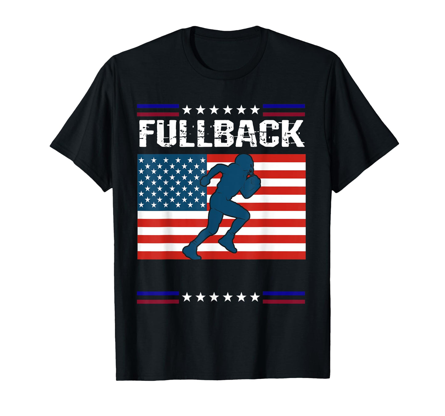 Fullback Football American Flag Patriot T-Shirt