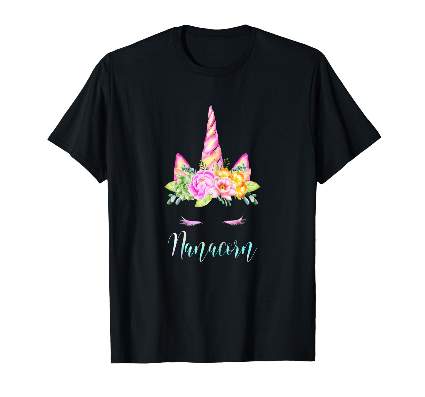 Funny Nanacorn Unicorn Costume Women Mom Mother's Day T-Shirt