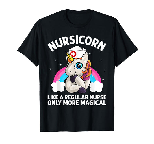 Cool Nurse For Men Women Unicorn Medical Nurses RN Nursing T-Shirt