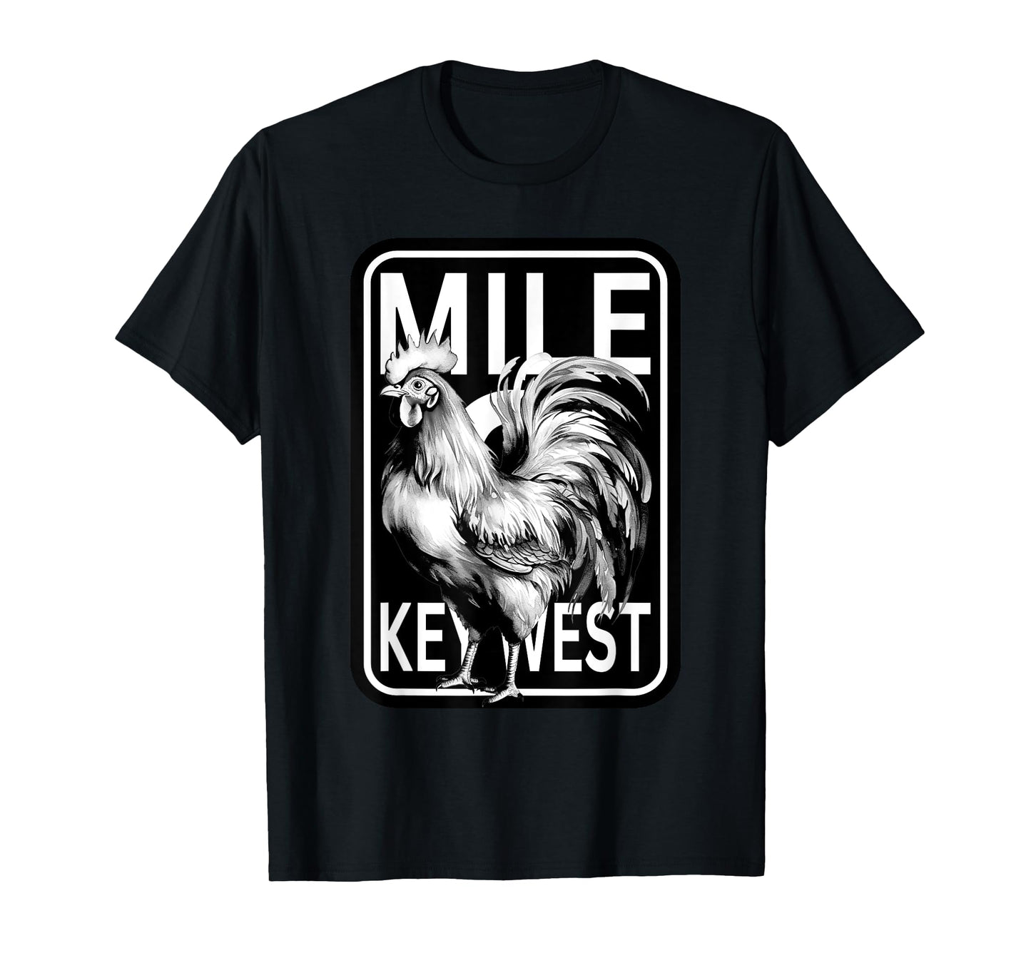 Key West Florida rooster chicken mile 0 marker family 2025 T-Shirt