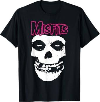 Misfits – Pink Logo Skull T-Shirt