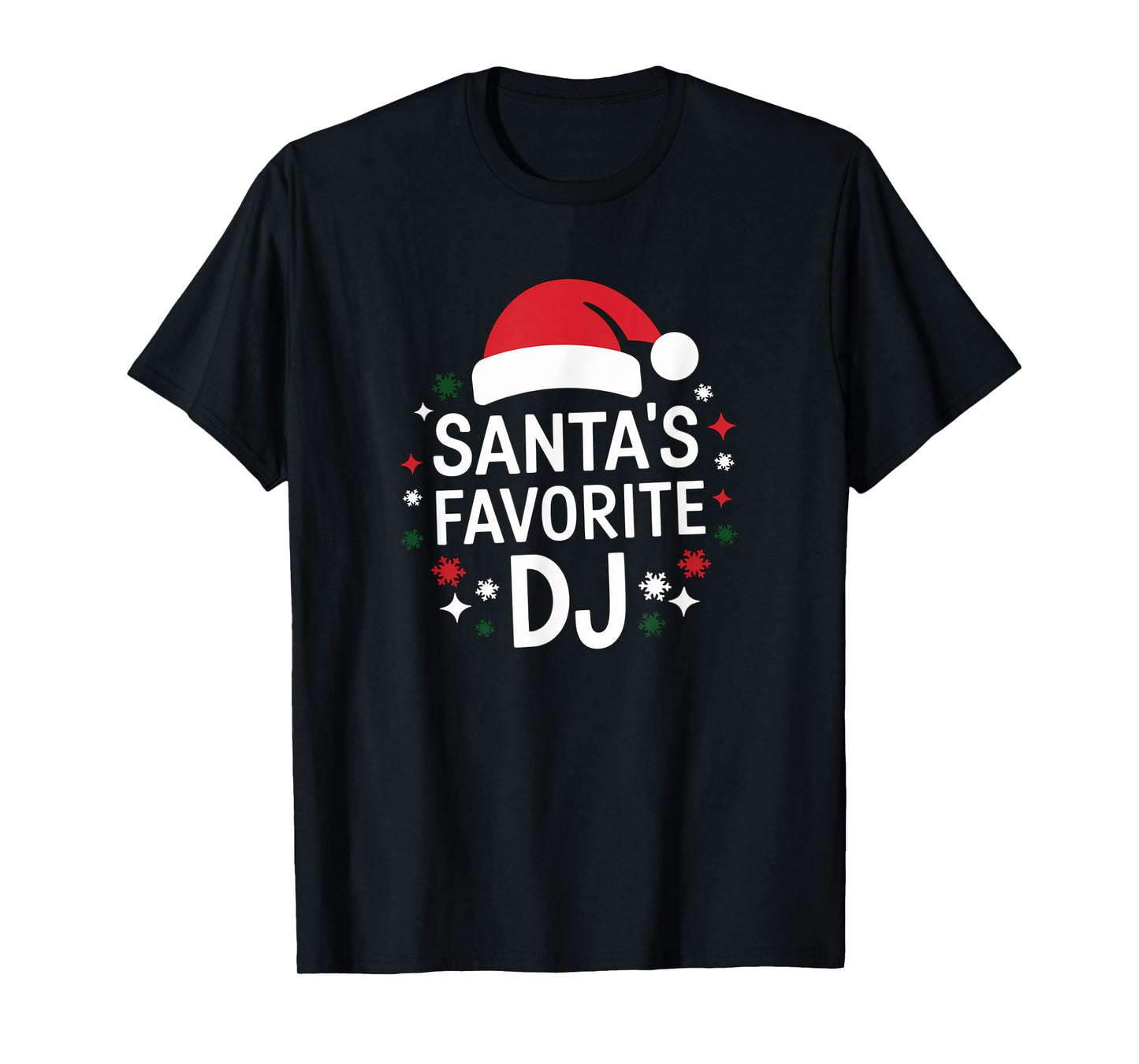 Christmas Santa's Favorite DJ Funny Xmas Deejay Disc Jockey T-Shirt