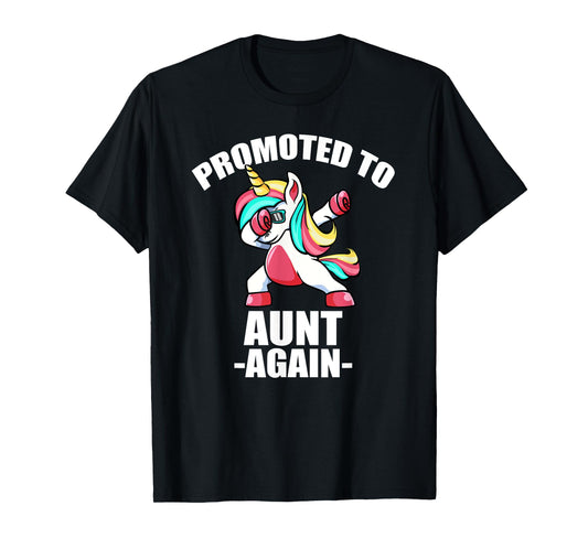 Promoted To Aunt Again EST 2022 Shirt, Unicorn Aunt Again T-Shirt
