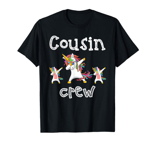 Cousin Crew Unicorn Dabbing Toddler Girls Boys Squad Family T-Shirt
