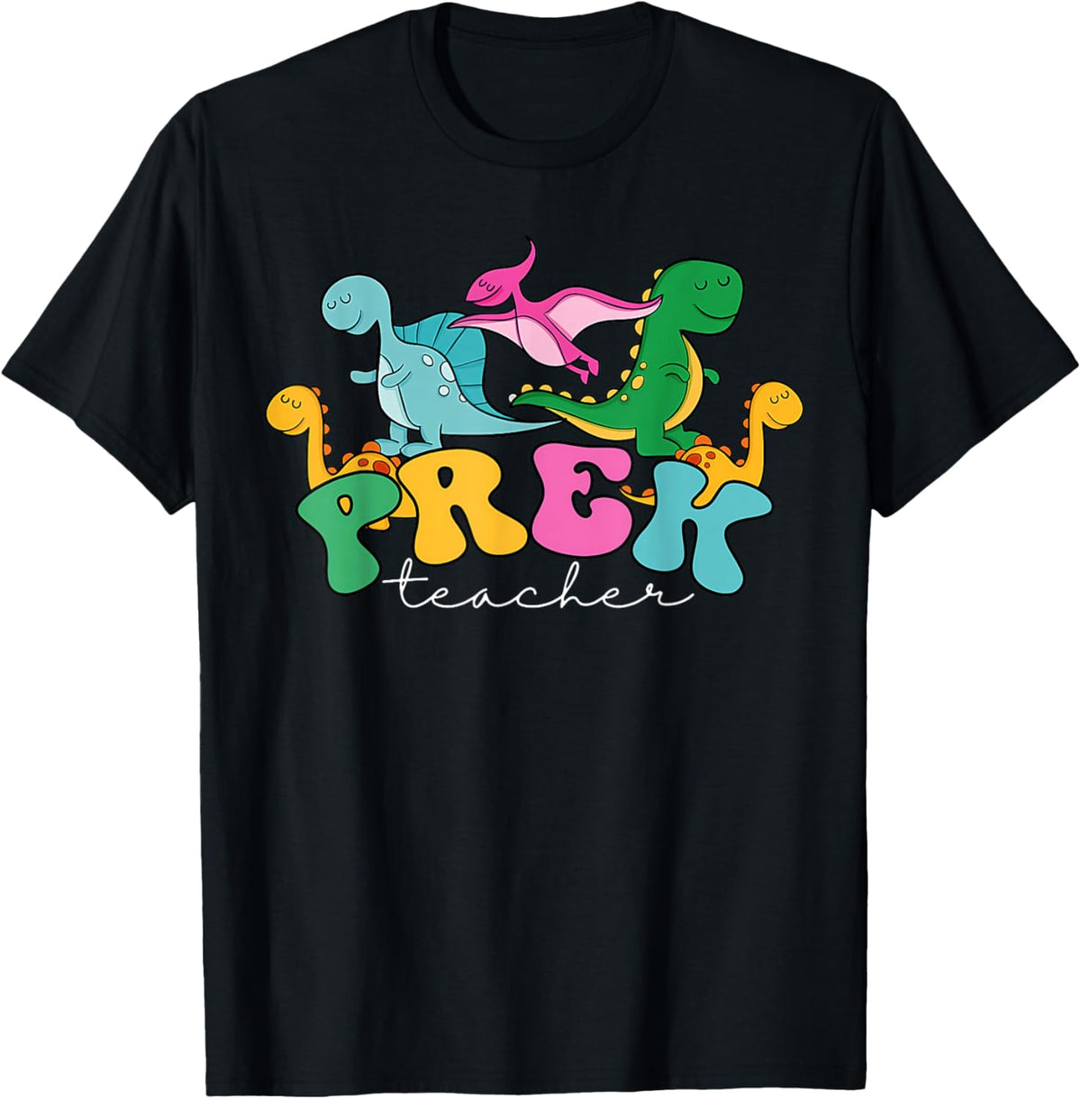 Pre-k Teacher Dinosaur Cute Preschool Dino Back To School T-Shirt for Men Women Kids