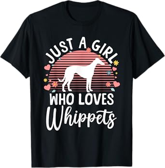 Funny Whippet Art For Women Girls Whippet Dog Lover Whippet T-Shirt