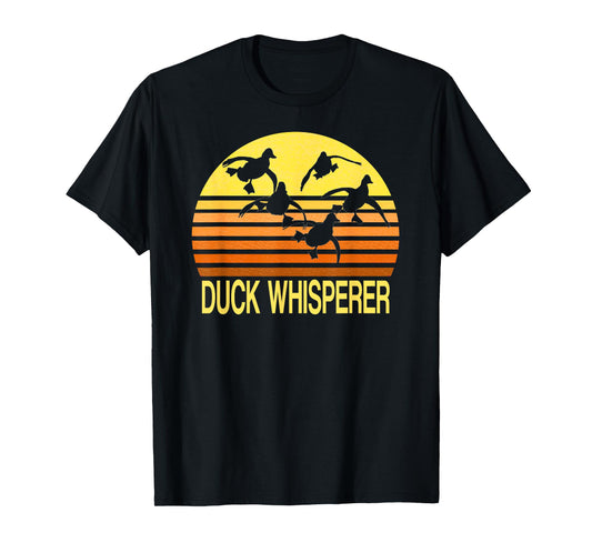 Duck Whisperer Fall Hunter Retro Sun Ducks Autumn Sky Gift 2 T-Shirt