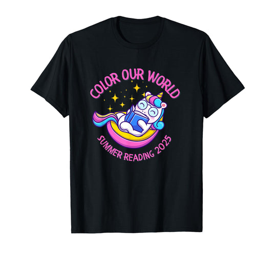 Color Our World. Summer 2025 Summer Reading Program- Unicorn T-Shirt