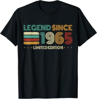 60 Years Old Legend Since 1965 60th Birthday T-Shirt