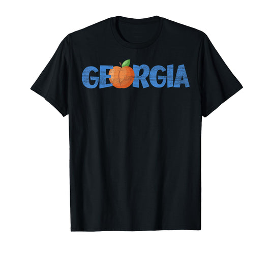 Georgia Peach Tee Georgia US State Family Vacation Camping T-Shirt