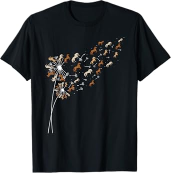 Dandelion Horses - Horse Lover Horseman Equestrian Riding T-Shirt