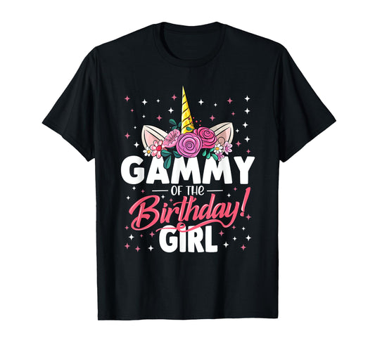 Gammy Of The Birthday Girl Unicorn Family Matching Birthday T-Shirt