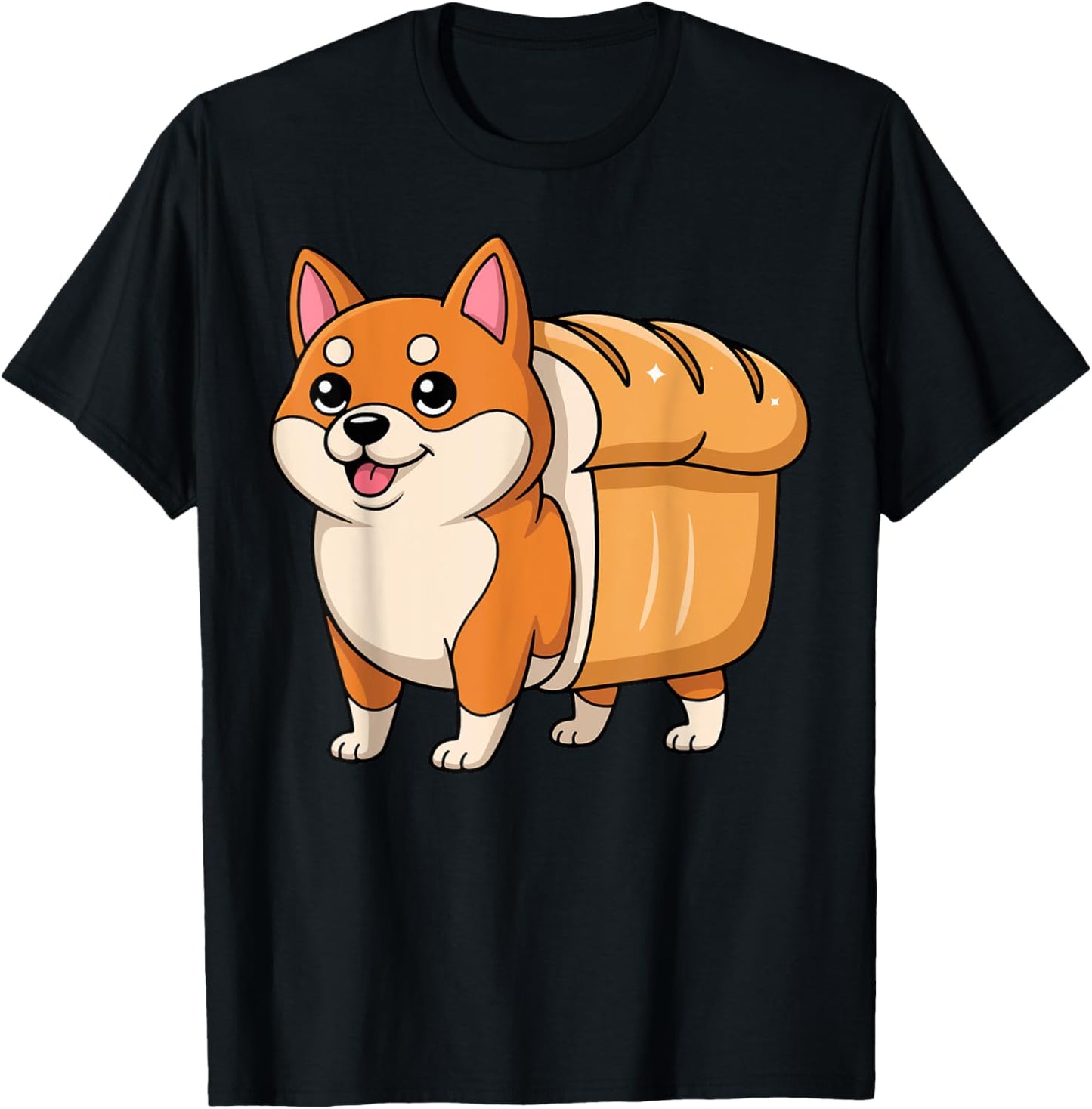 Vintage Shiba Inu Loaf of Bread Funny Dog Lover Retro Design T-Shirt