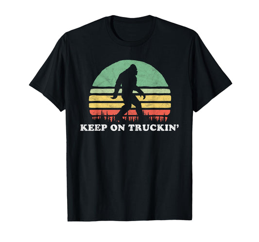 Groovy Sixties Bigfoot Keep On Truckin' Retro 60s T-Shirt