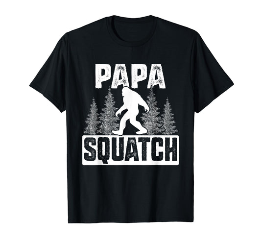 Mens Squatchy Matching Family Bigfoot Shirts Papa Squatch T-Shirt