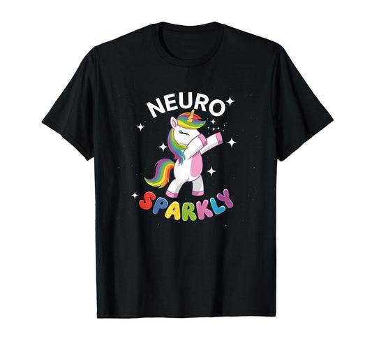 Neurodivergent Neurosparkly Neurodivergence Unicorn ADHD ASD T-Shirt