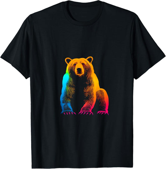 Brown Bear Wildlife Colorful Bear Lover Animal Wildlife Bear T-Shirt