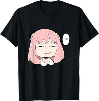 Funny A Cute Girl Emotion Smile heh. For Family Holidays T-Shirt