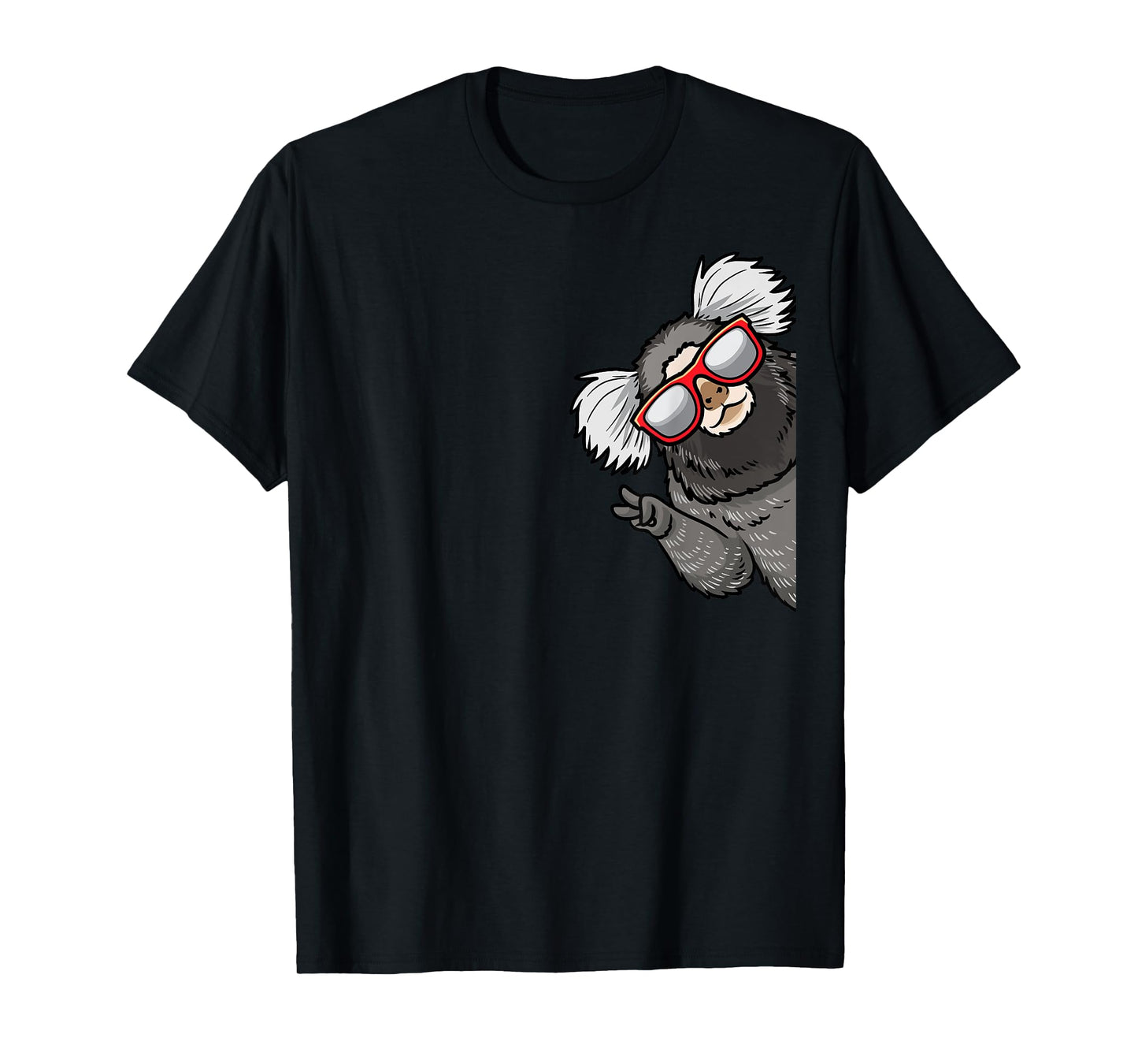Marmoset Monkey With Sunglasses From Side T-Shirt