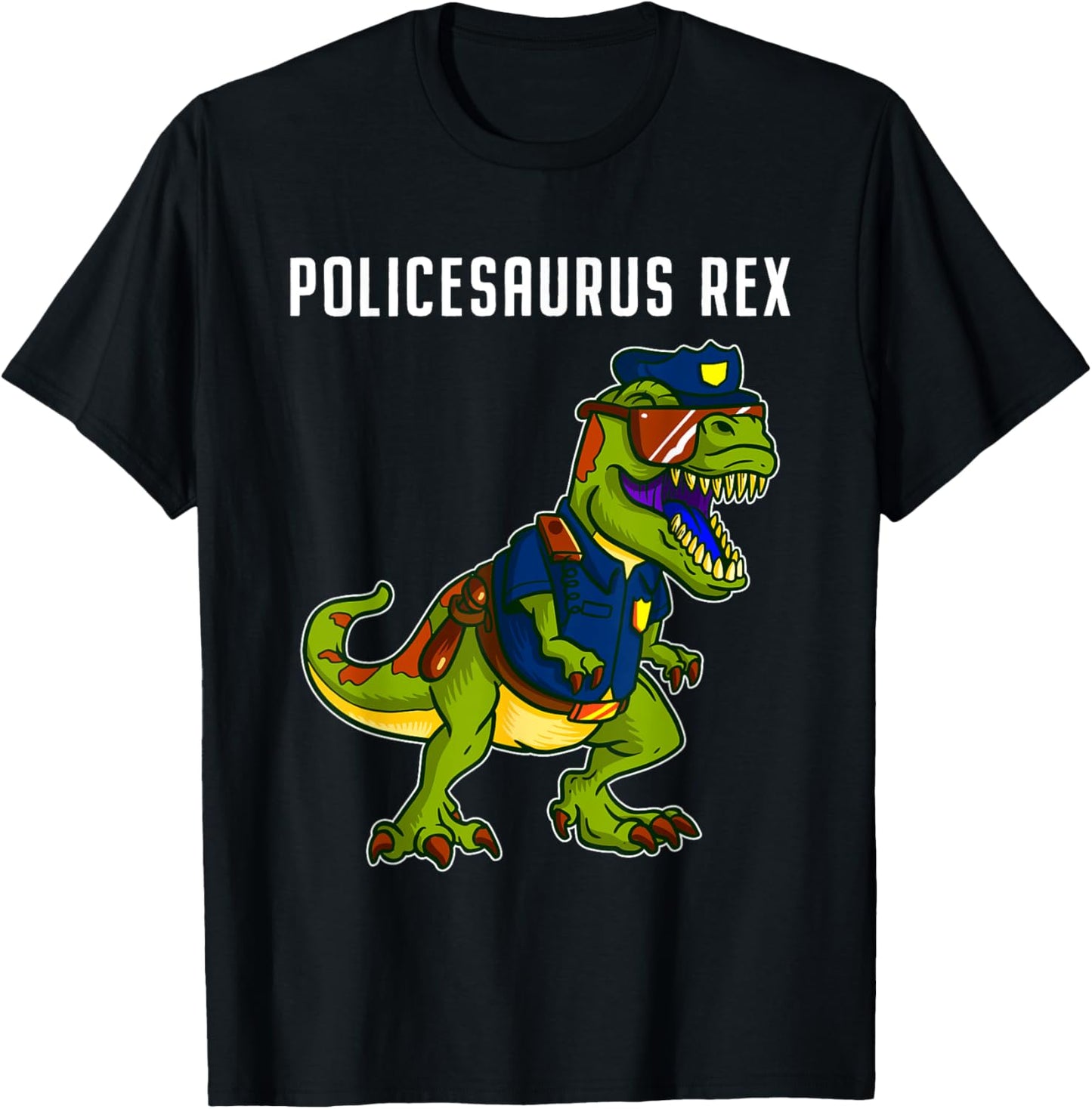 Dinosaur Police Officer T Rex Joke Gifts Policeman T-Shirt