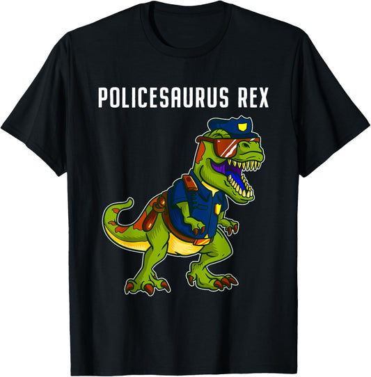 Dinosaur Police Officer T Rex Joke Gifts Policeman T-Shirt